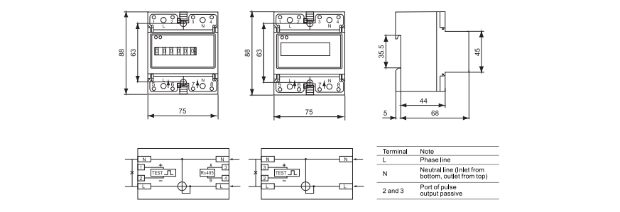 Din Rail Type Electric Bi-directional Energy Meter details