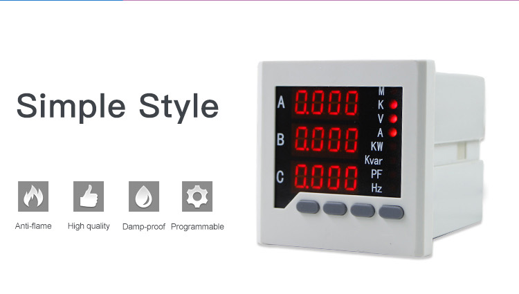 Three Phase Current And Voltage Meters RS485